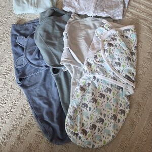 SwaddleMe Baby Swaddles in Blue, Gray, and Elephant Print